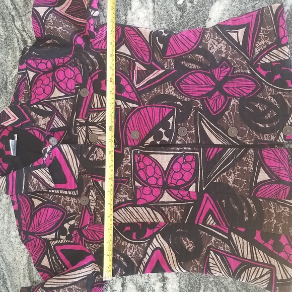 (M) Parsley & Sage Blazer Colorful and Fun 100% Cotton Shell Business Casual - Picture 5 of 7